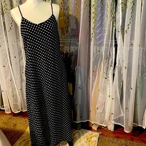 Polka Dot sheer fitted dress with lining